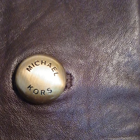 Michael Kors Dark Brown Leather Vest. Sz. Large - Picture 2 of 8